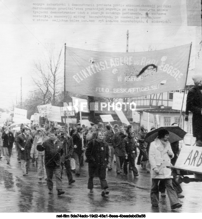 Unemployed people rally in Denmark