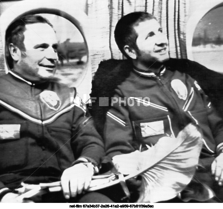 Landing of the Soyuz-24 spacecraft in the Kostanay region