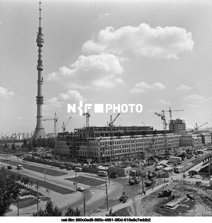 Строительство олимпийского телерадиокомплекса в Москве