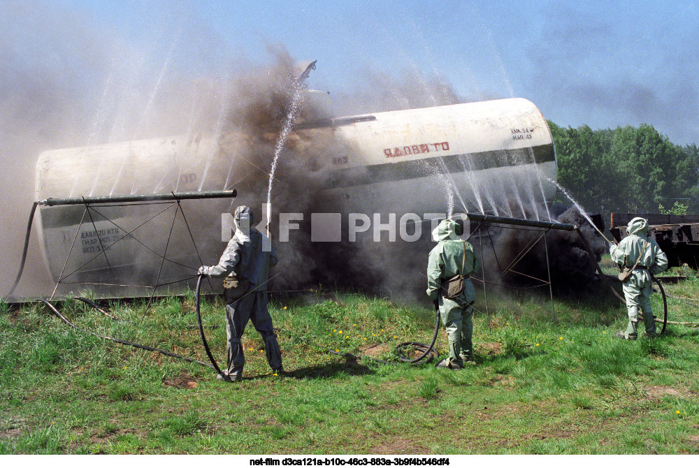 Demonstration exercises of rescuers in Moscow region