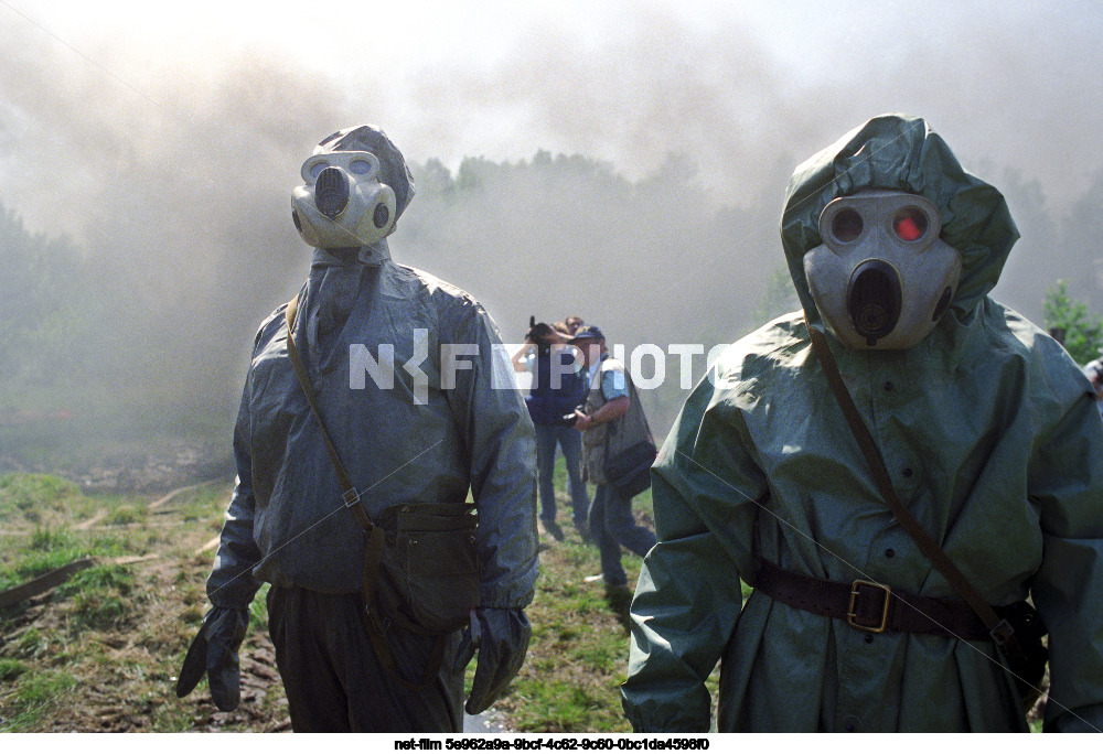 Показательные учения спасателей в Московской области