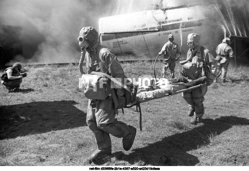 Demonstration exercises of rescuers in Moscow region