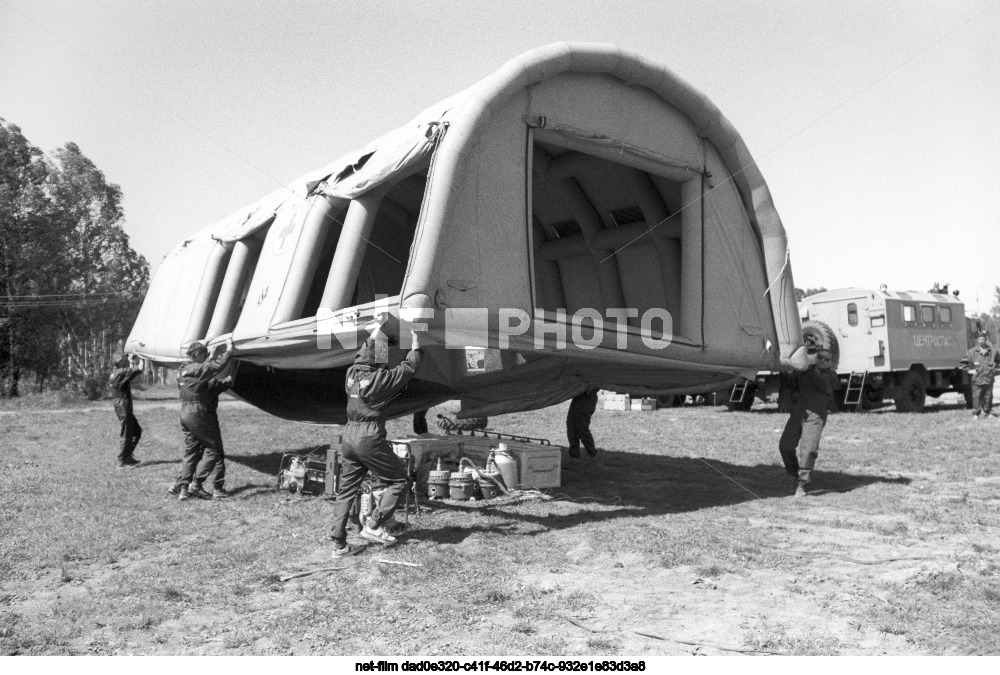 Показательные учения спасателей в Московской области