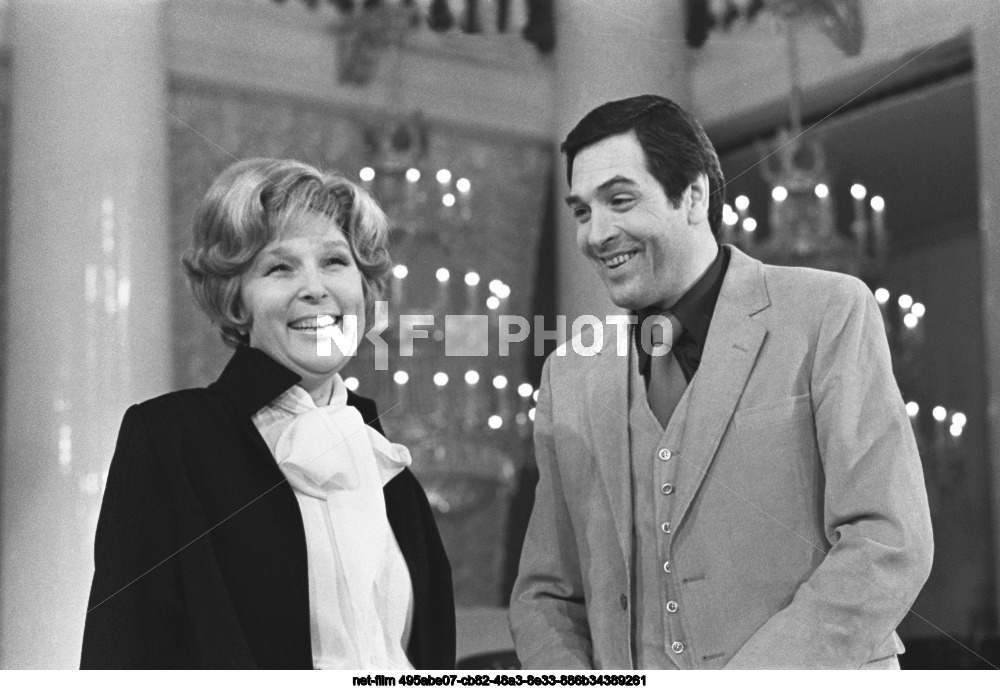 Съемки первомайской телепередачи "Голубой огонек" в Москве