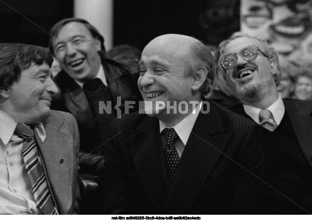 Filming of the TV show "Around Laughter" in Moscow