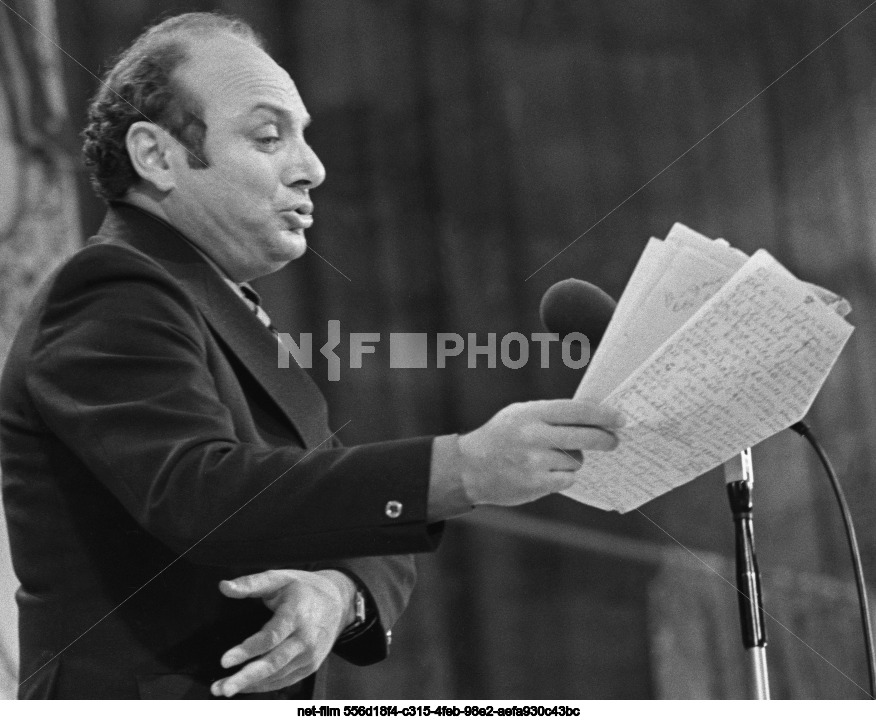 Filming of the TV show "Around Laughter" in Moscow