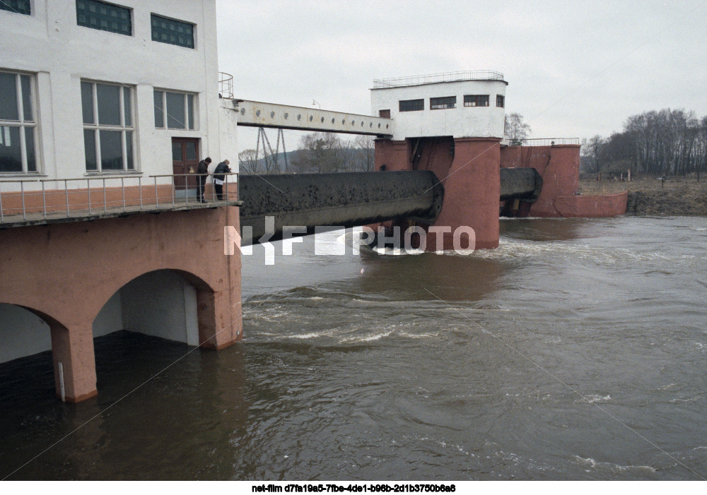 Rublevsky hydroelectric power station in Moscow