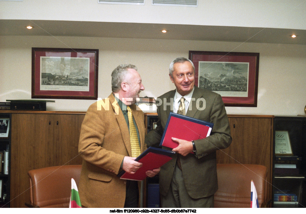 Signing of an agreement between the news agencies ITAR-TASS and BTA in Moscow