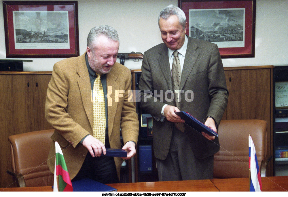 Signing of an agreement between the news agencies ITAR-TASS and BTA in Moscow