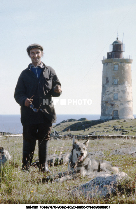 Tersko-Orlovsky lighthouse in the Murmansk region