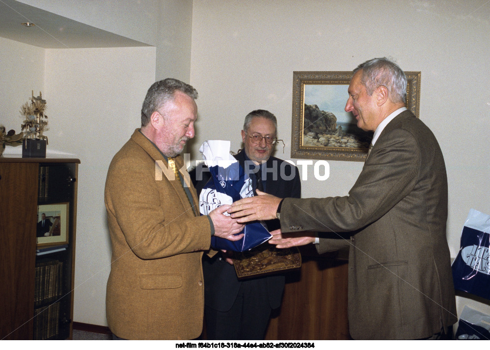 Signing of an agreement between the news agencies ITAR-TASS and BTA in Moscow