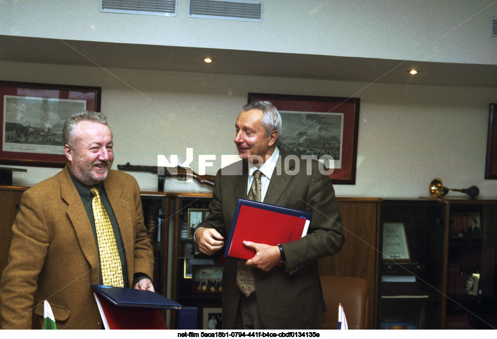 Signing of an agreement between the news agencies ITAR-TASS and BTA in Moscow