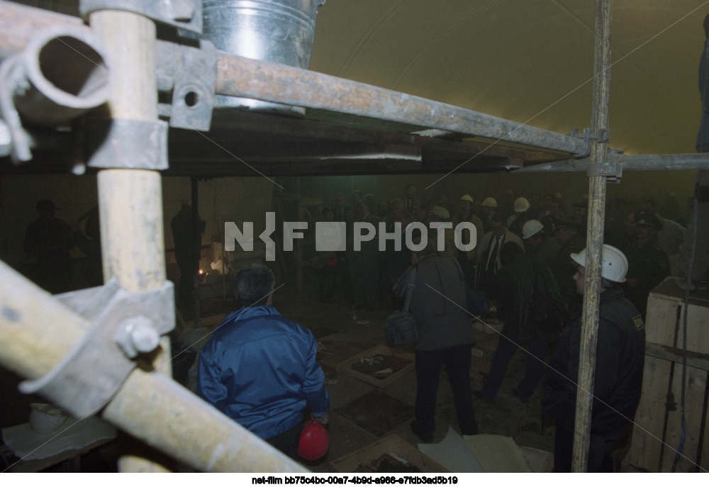 Строительство станции "Парк Победы" Московского метрополитена