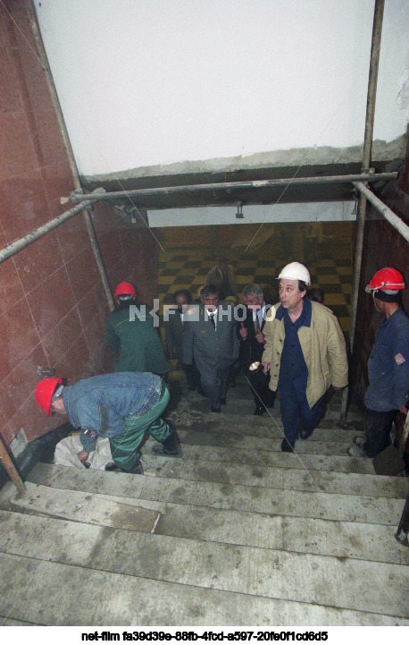 Строительство станции "Парк Победы" Московского метрополитена