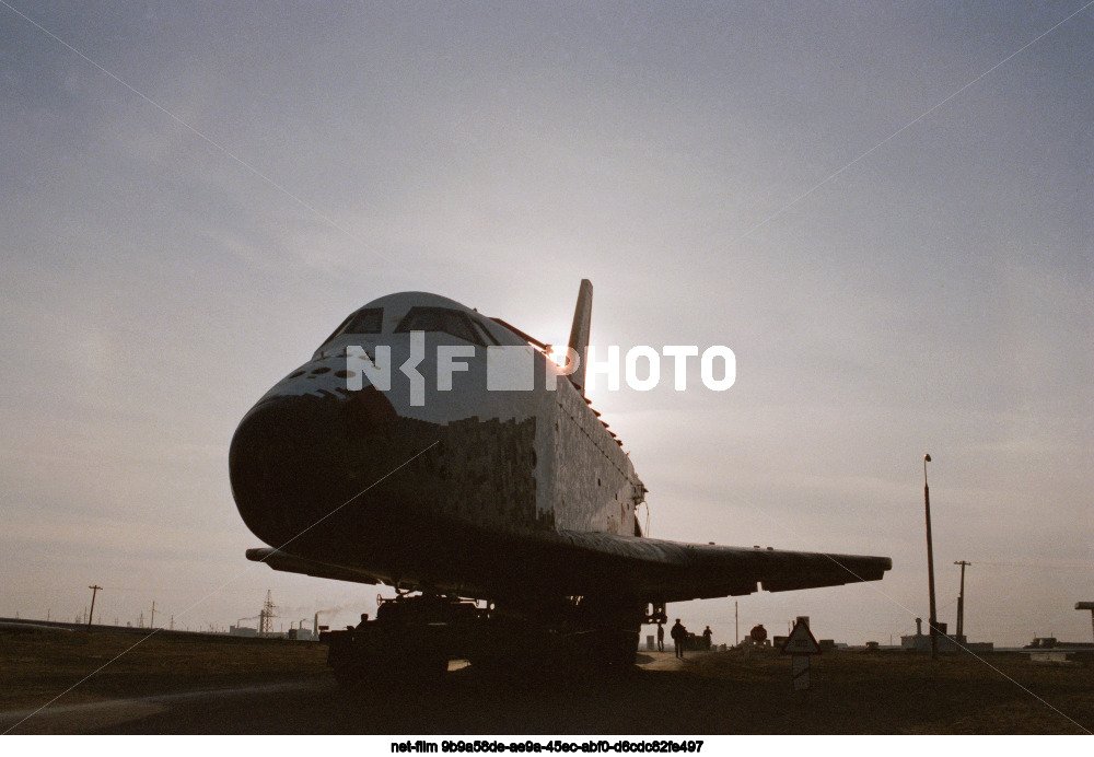 Preparations for the launch of the Energia-Buran rocket and space transport system at Baikonur