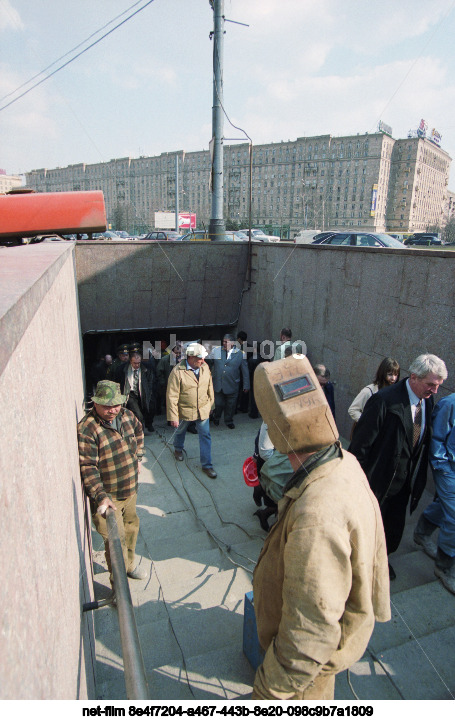 Строительство станции "Парк Победы" Московского метрополитена
