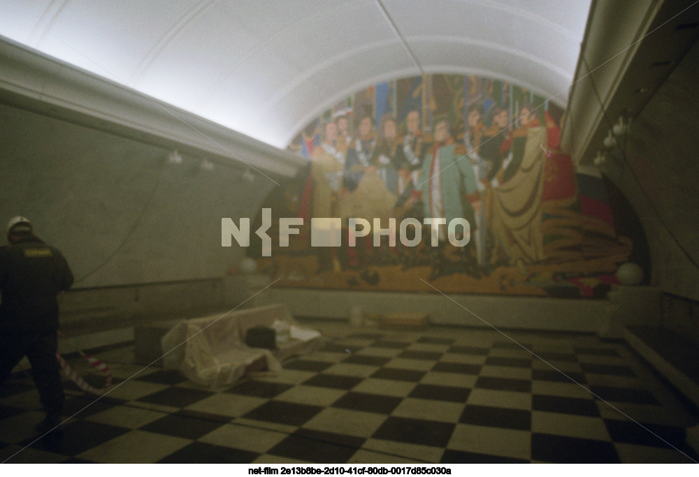 Строительство станции "Парк Победы" Московского метрополитена