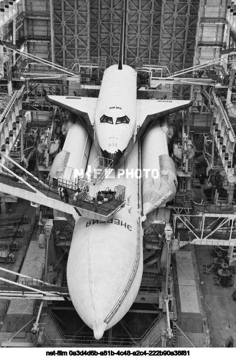 Preparations for the launch of the Energia-Buran rocket and space transport system at Baikonur