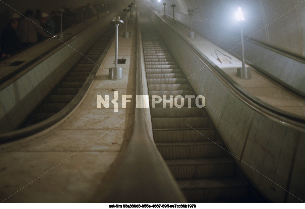Строительство станции "Парк Победы" Московского метрополитена