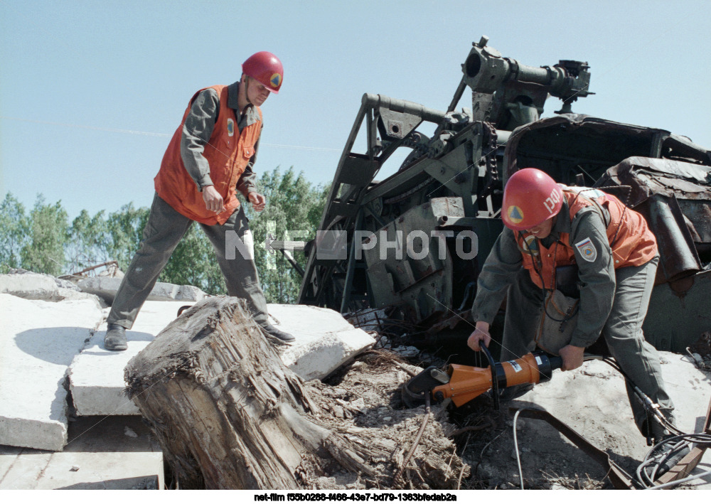 Показательные учения спасателей в Московской области