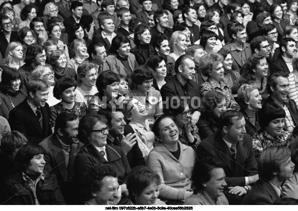 Filming of the TV show "Around Laughter" in Moscow