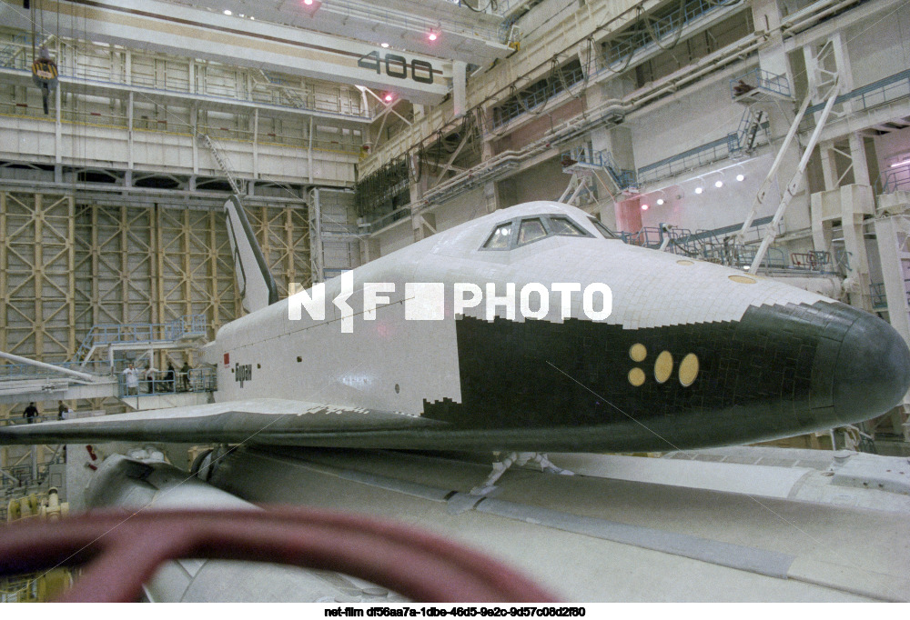 Preparations for the launch of the Energia-Buran rocket and space transport system at Baikonur