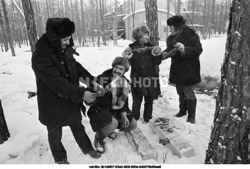 Residents of the village of Ikabya on the BAM