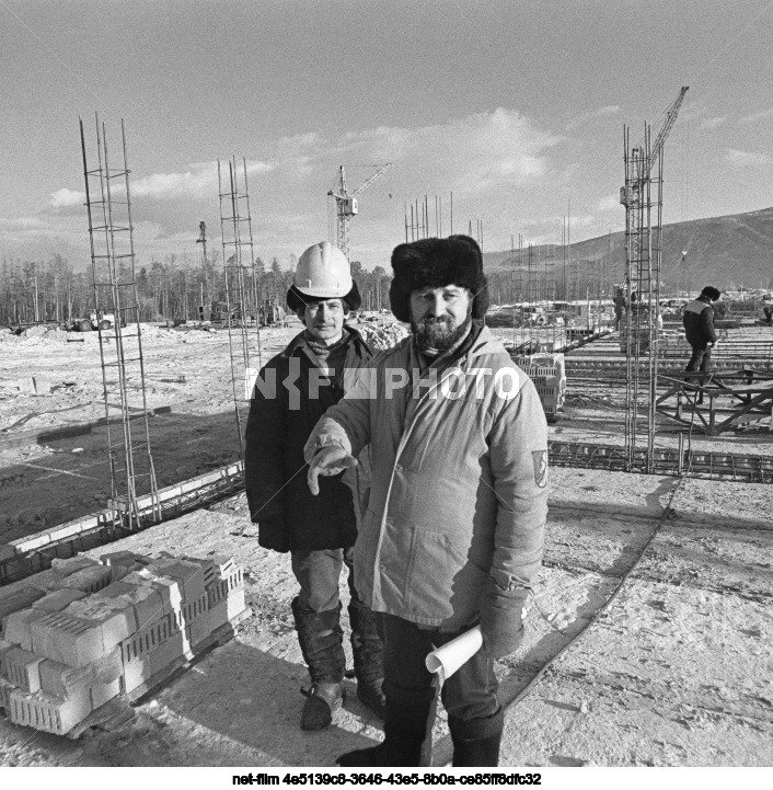 Construction of the village and railway station Olekma in the Amur region