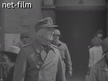 Footage In the American zone of occupation of Germany. (1945)
