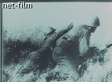 Footage Soviet artillery. (1943)