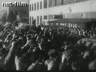 Footage Soviet tanks. (1941)