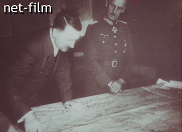 Footage Hitler at the Eastern Front headquarters. (1941)