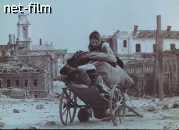 Footage Belarus, refugees. (1944)