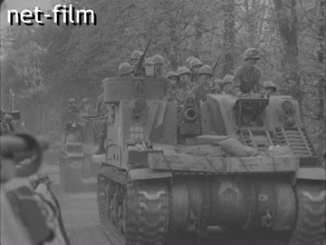 Footage American troops in Germany. (1945.04)