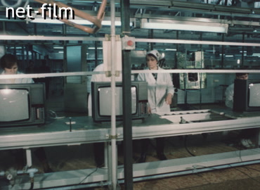 Кинохроника Сборка телевизоров на заводе. (1980-1989)