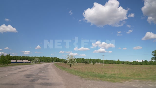 Окрестности Иркутска, лето, день, проезд по загородному шоссе