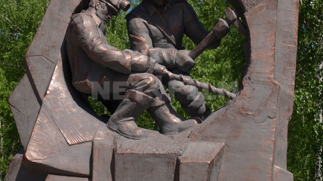 Иркутская область, Черемхово, в кадре памятник шахтерам