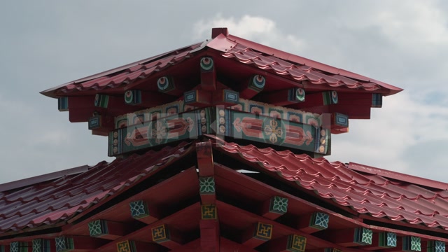 Kalmykia, roof of a Buddhist pagoda
