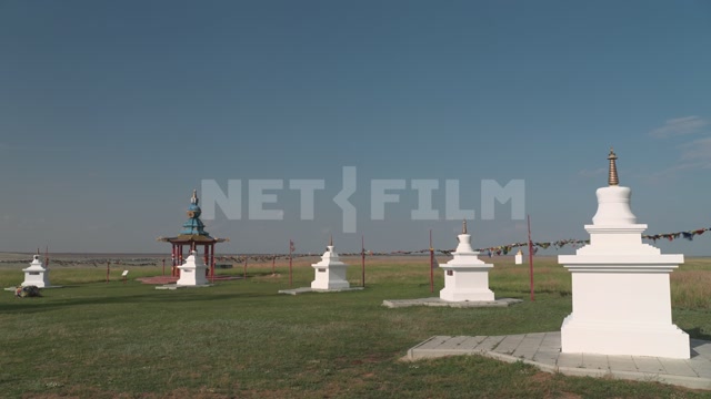 Kalmykia, steppe, natural monument "Lonely Poplar with a Cascade of Springs"