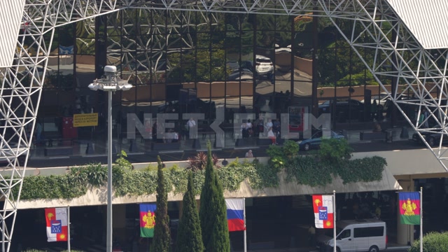 Здание Международного аэропорта города Сочи, лето, день