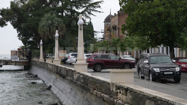 Абхазия, Сухуми, набережная, Черное море