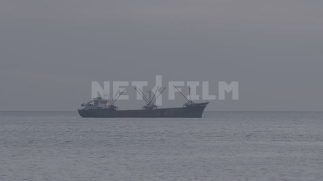 Abkhazia, Sukhumi, evening, Black Sea, ship