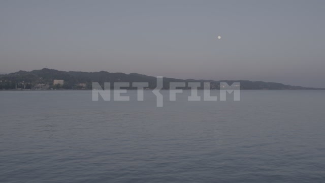 Abkhazia, Sukhumi, Black Sea, evening, twilight. Embankment