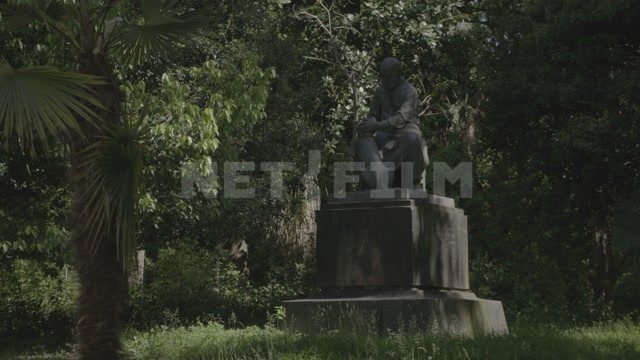 Abkhazia, Sukhum. Monument to Academician Pavlov on the grounds of the Institute of Experimental