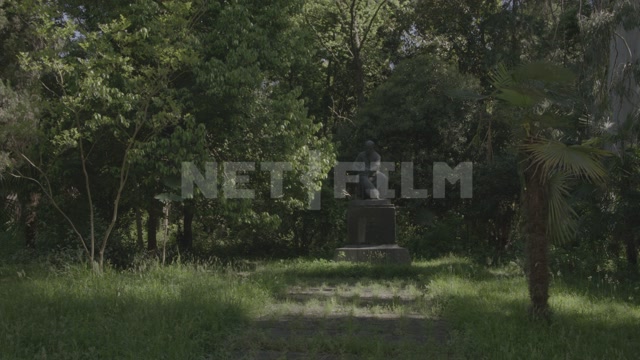 Abkhazia, Sukhum. Monument to Academician Pavlov on the grounds of the Institute of Experimental