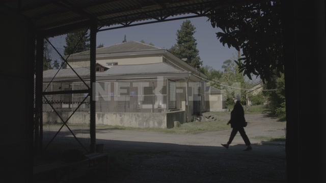 Abkhazia, Sukhum, monkey nursery grounds, enclosures, cages