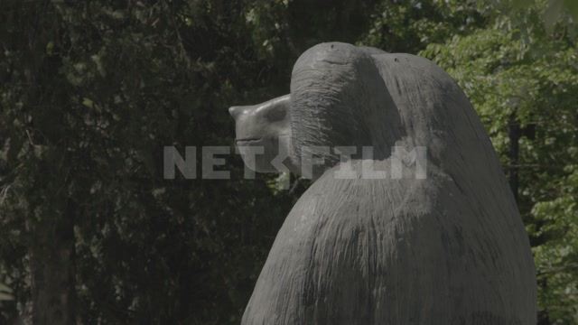 Abkhazia, Sukhum, monkey nursery. Monument to the hamadryas monkey