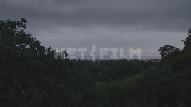 Abkhazia, Sukhumi, evening, sea in the background