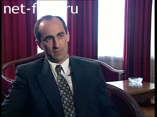 Footage Interview with Robert Kocharyan on the situation in Nagorno-Karabakh. (2002)