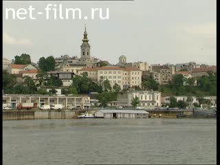 Footage Views of Belgrade, the embankment and Knez Mihailova street. (2003)